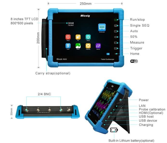 Tablet oscilloscope